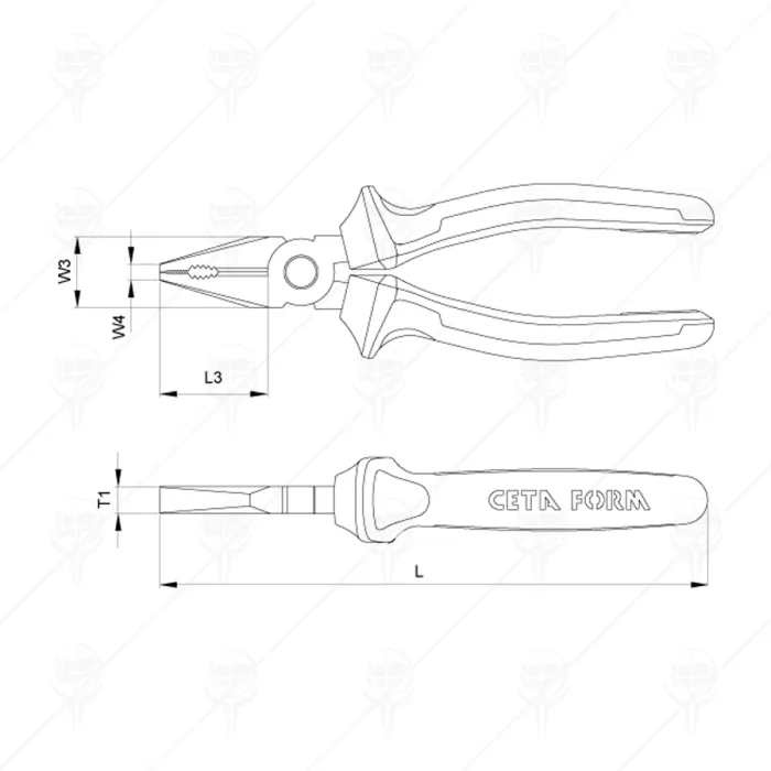 ПРАВИ КОМБИНИРАНИ КЛЕЩИ Е01-11 CF