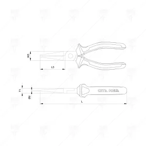 КЛЕЩИ КРЪГЛОУСТИ CETA-FORM (Е18-11) 160ММ