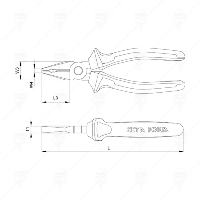 ПРАВИ КОМБИНИРАНИ КЛЕЩИ Е01-11 CF