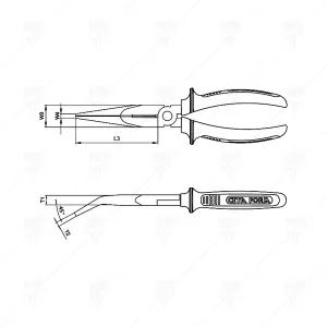 КЛЕЩИ ЧОВКИ КРИВИ CETA-FORM (Е16-11) 200ММ