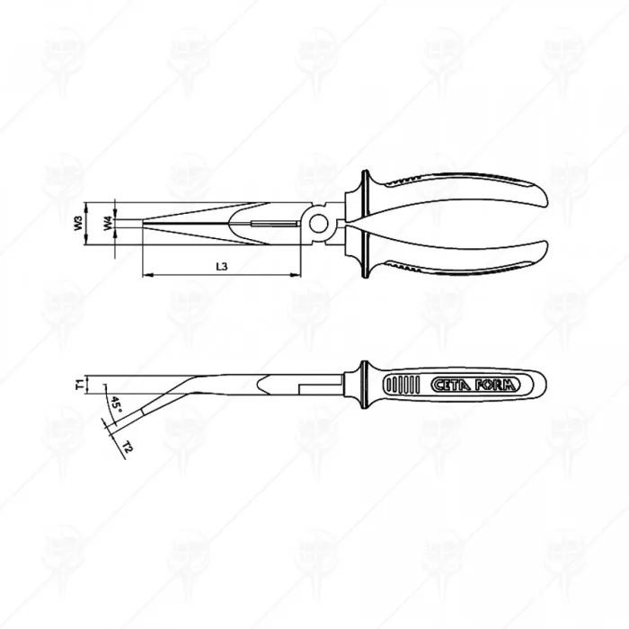 BENT SPINE NOSE PLIERS(Е16-43)160 CF BENT SPINE NOSE PLIERS(Е16-43)160 CF