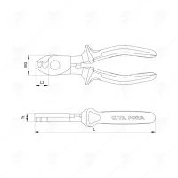 КЛЕЩИ ЗА РЯЗАНЕ НА КАБЕЛ CETA-FORM 160MM 1000V