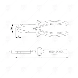 КЛЕЩИ ЗА РЯЗАНЕ НА КАБЕЛ CETA-FORM 160MM 1000V