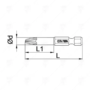 PHILLIPS BIT PZ3X50MM CF