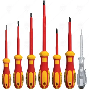 7PCS VDE 1000V PZ INSULATED SCREWDRIVER SET