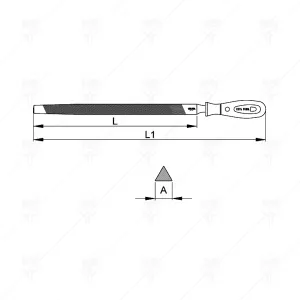 TAPER SAW FILE WITH HANDLE CF