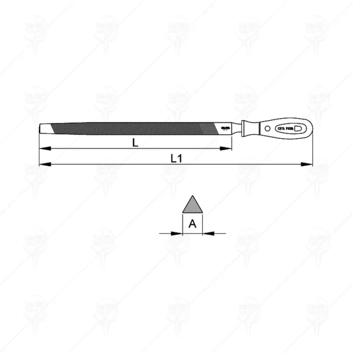 TAPER SAW FILE WITH HANDLE CF