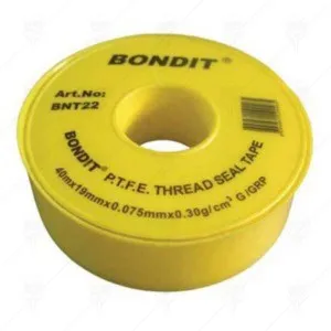 BANDA TEFLON 12 mm x 10 m x 0.075 mm BONDIT