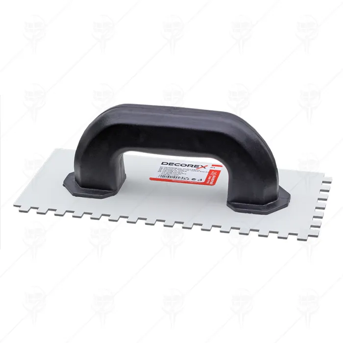 PLASTERING TROWEL PVC 12*26CM NOTCH 8*8MM DECOREX