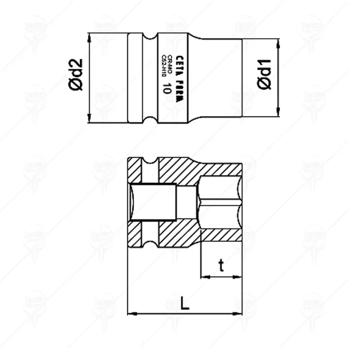 ВЛОЖКА 1/4 ЗА КОМПРЕСОР CETA-FORM