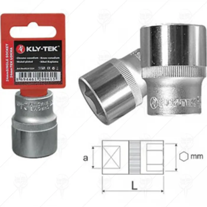 SINGLE SOCKET 1/2" 12MM "KLY-TEK" SINGLE SOCKET 1/2" 12MM "KLY-TEK"