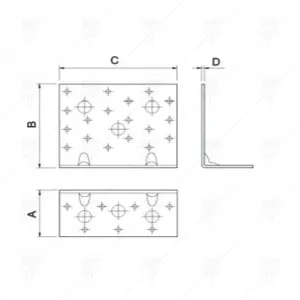 PLATE ANGLE 20PCS STRENGTHENED