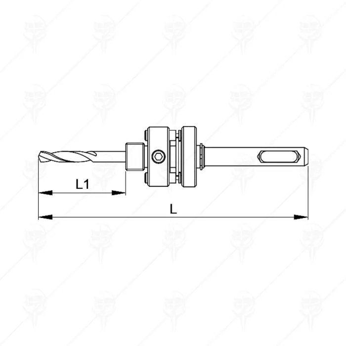 ARBOR FOR HSS BI-METAL HOLESAWS 30-152MM SDS ARBOR FOR HSS BI-METAL HOLESAWS 30-152MM SDS