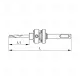 ARBOR FOR HSS BI-METAL HOLESAWS 30-152MM SDS ARBOR FOR HSS BI-METAL HOLESAWS 30-152MM SDS