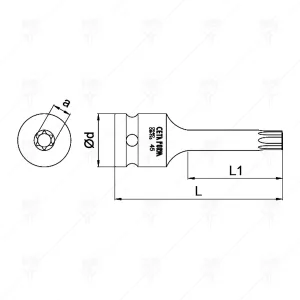 ВЛОЖКА 1/2 УДАРНА T60 CETA-FORM
