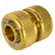 BRASS HOSE CONNECTOR SILVER