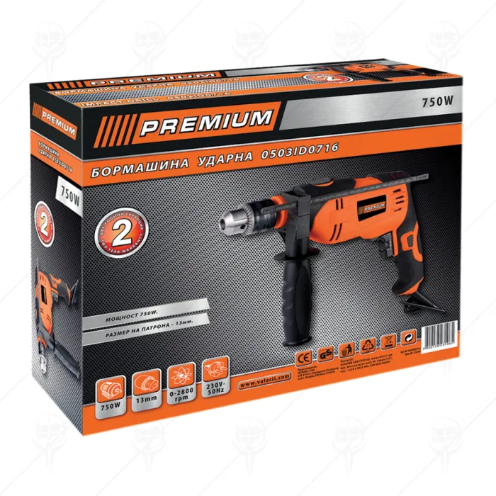 IMPACT DRILL  750W 13мм  PREMIUM