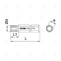 BIT CAPETE CHEIE TUBULARA T27 x 75 MM;