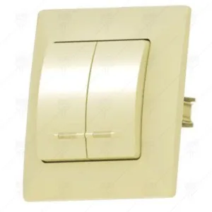INTRERUPATOR DUBLU SCHEMA 5* CREM; ANU