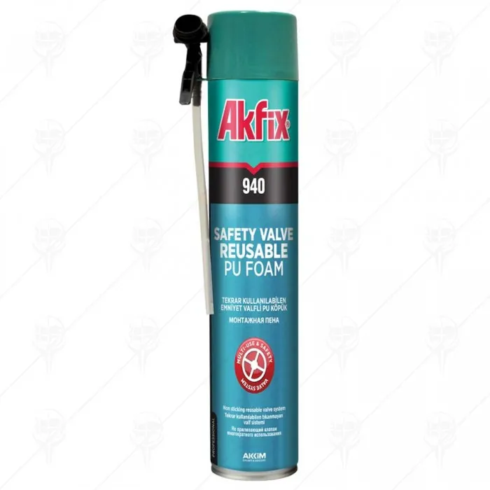 SAFETY VALVE PU FOAM 940 850 ml AKFIX SAFETY VALVE PU FOAM 940 850 ml AKFIX