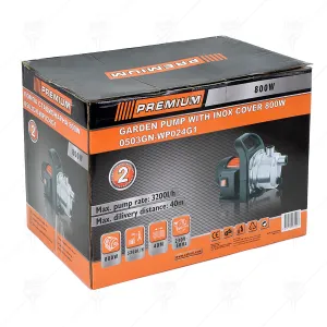 СТАЦИОНАРНА ПОМПА 800W INOX PREMIUM