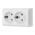 DOUBLE EARTHED SOCKET SURFACE MOUNT
WHITE ANURA
