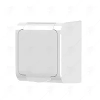 КОНТАКТ С КАПАК ANURA ОТКРИТ МОНТАЖ БЯЛ