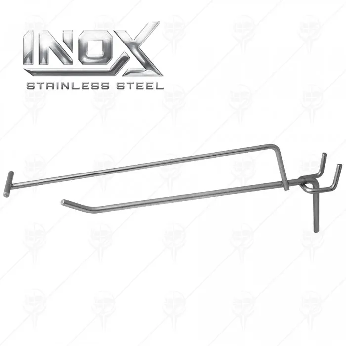 WIRE HOOK WITH LABEL 100*25*4 mm INOX (10 sm) WIRE HOOK WITH LABEL 100*25*4 mm INOX (10 sm)