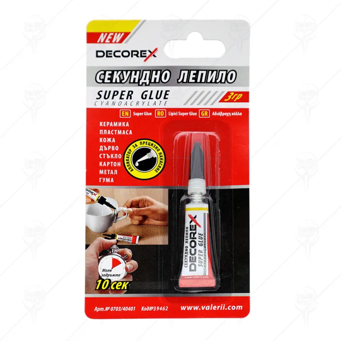 SUPER ADEZIV 3 g DECOREX BLIST SUPER ADEZIV 3 g DECOREX BLIST