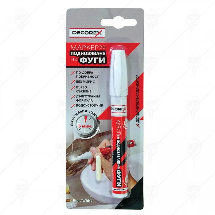 MARKER PENTRU FEȚE DECOREX ALB SINGLE MARKER PENTRU FEȚE DECOREX ALB SINGLE