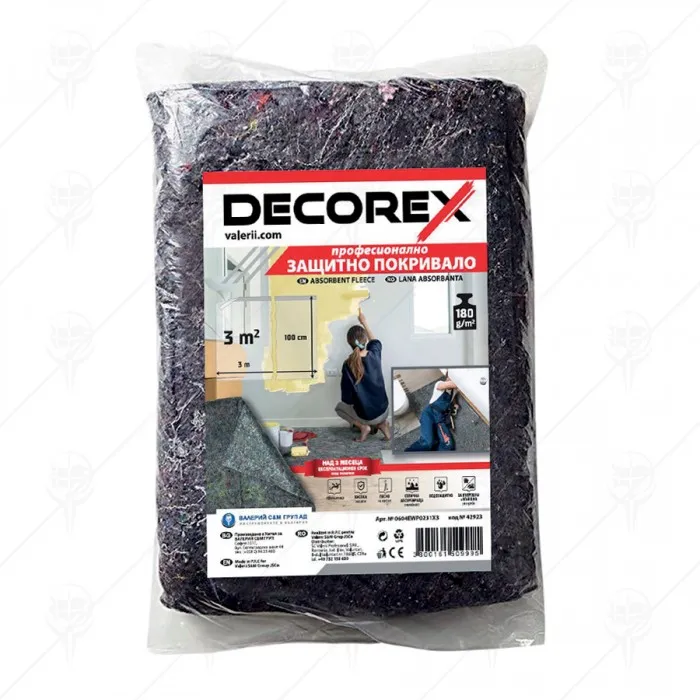 ЗАЩИТНО ФЛИЙЗ ПОКРИВАЛО DECOREX 180 г / м2 1 м х 3 м ЗАЩИТНО ФЛИЙЗ ПОКРИВАЛО DECOREX 180 г / м2 1 м х 3 м
