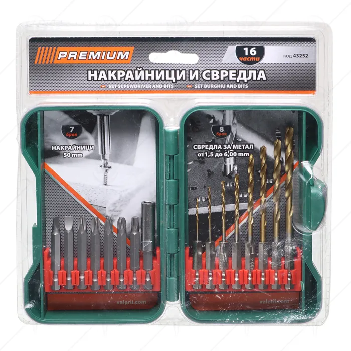 SET 16PC SCREWDRIVER AND BITS