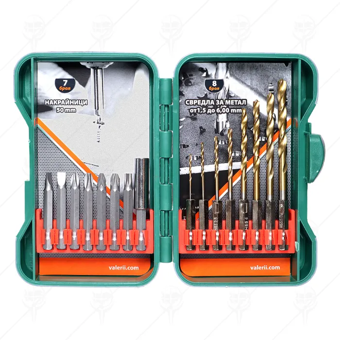 SET 16PC SCREWDRIVER AND BITS