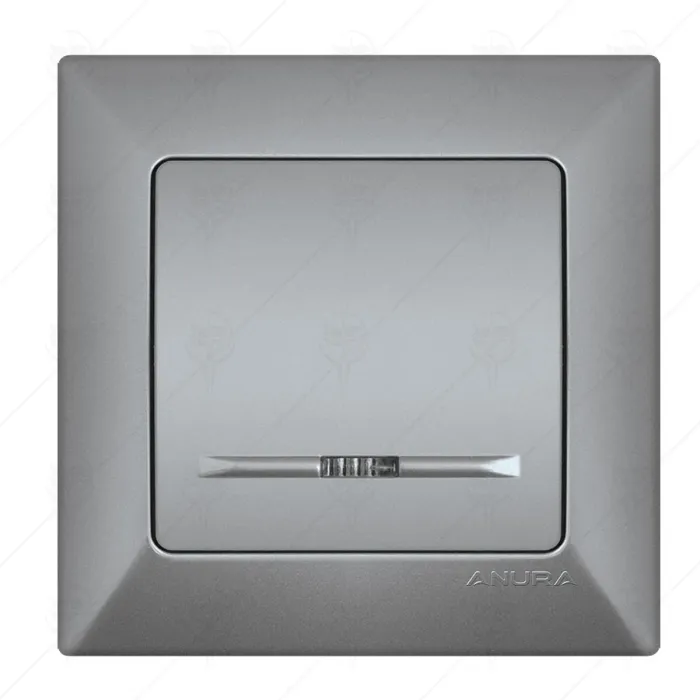ILLUMINATED SINGLE POLE SWITCH
ALUMINIUM ANURA ILLUMINATED SINGLE POLE SWITCH
ALUMINIUM ANURA