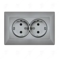 КОНТАКТ ДВОЕН ANURA АЛУМИНИЕВ ЦВЯТ