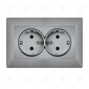 КОНТАКТ ДВОЕН ANURA АЛУМИНИЕВ ЦВЯТ