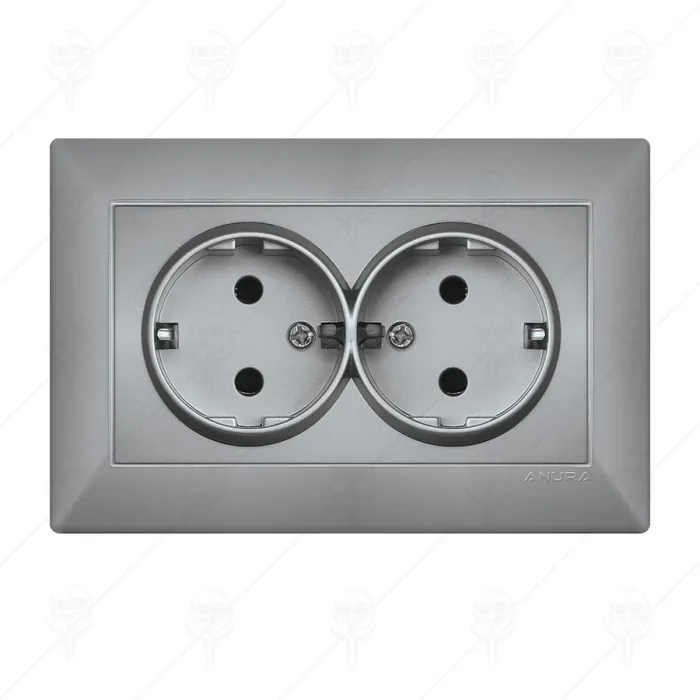 КОНТАКТ ДВОЕН ANURA АЛУМИНИЕВ ЦВЯТ