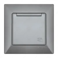 КОНТАКТ ЕДИНИЧЕН С КАПАК ANURA АЛУМИНИЕВ ЦВЯТ