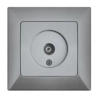 РОЗЕТКА ЗА КОАКСИАЛ ANURA АЛУМИНИЕВ ЦВЯТ