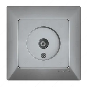 РОЗЕТКА ЗА КОАКСИАЛ ANURA АЛУМИНИЕВ ЦВЯТ