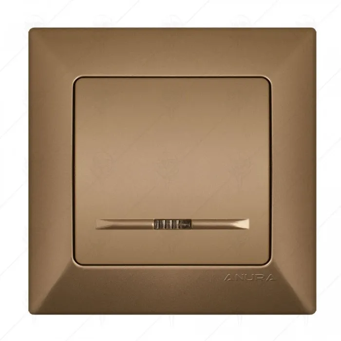 ILLUMINATED SINGLE POLE SWITCH
GOLD ANURA ILLUMINATED SINGLE POLE SWITCH
GOLD ANURA