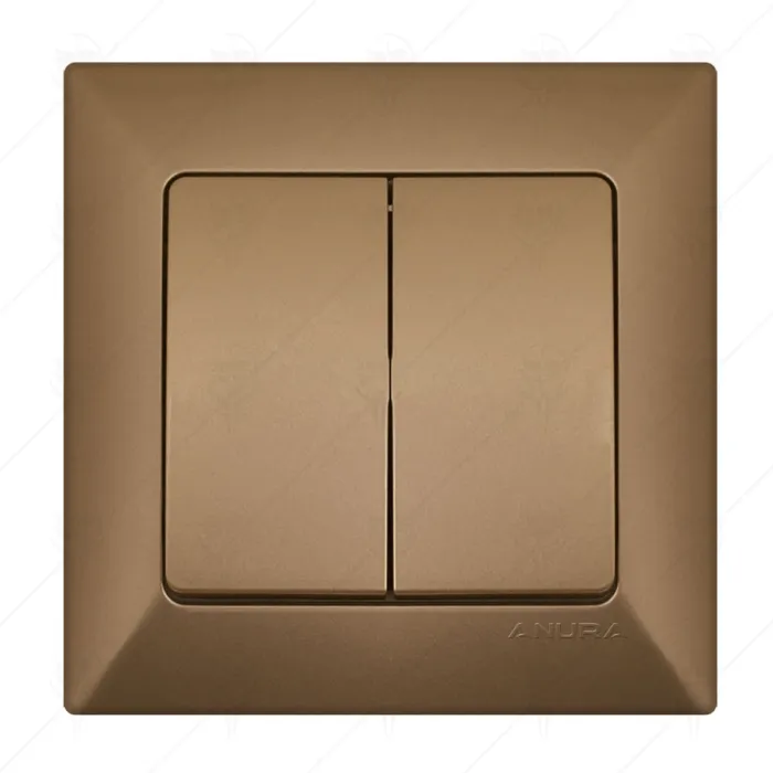 INTRERUPATOR DUBLU SCHEMA 5 ALB; ANURA