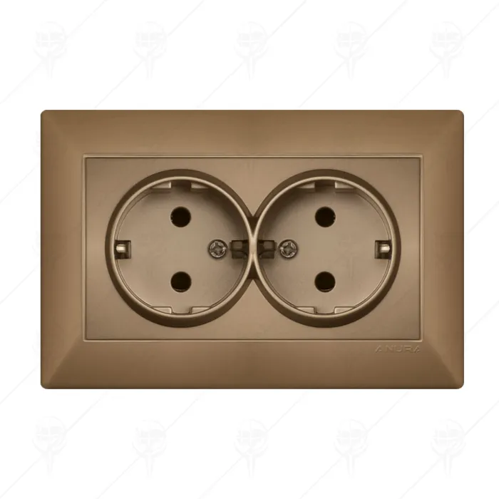 TWIN EARTHED SOCKET GOLD ANURA