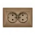 TWIN EARTHED SOCKET GOLD ANURA