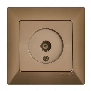 РОЗЕТКА ЗА КОАКСИАЛ ANURA ЗЛАТИСТ ЦВЯТ