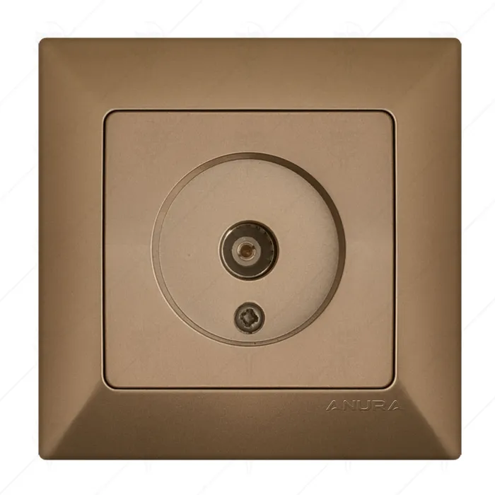 РОЗЕТКА ЗА КОАКСИАЛ ANURA ЗЛАТИСТ ЦВЯТ