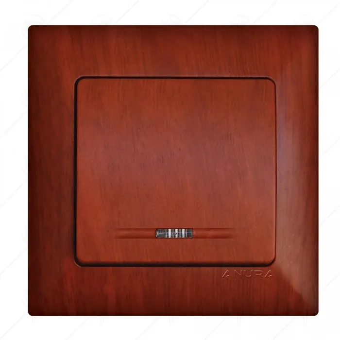 ILLUMINATED SINGLE POLE SWITCH
WOOD ANURA ILLUMINATED SINGLE POLE SWITCH
WOOD ANURA