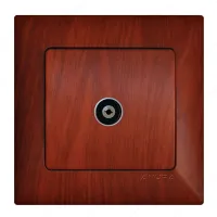 РОЗЕТКА ЗА КОАКСИАЛ ANURA МАХАГОН ЦВЯТ