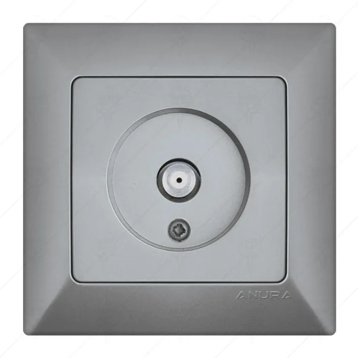 РОЗЕТКА ЗА F-КОНЕКТОР ANURA АЛУМИНИЕВ ЦВЯТ