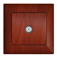 РОЗЕТКА ЗА F-КОНЕКТОР ANURA МАХАГОН ЦВЯТ